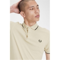 Tricouri Polo Fred Perry Twin Tipped bej alb negru