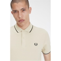 Tricouri Polo Fred Perry Twin Tipped bej alb negru