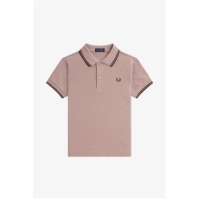 Tricouri Polo Fred Perry Twin Tipped inchis roz tabacc