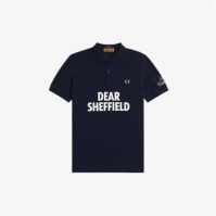 Tricouri Polo FRED PERRY X Corbin Shaw Dear Sheffield bleumarin