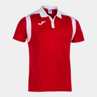 Joma Tricou Polo Champion V rosu-alb cu maneca scurta