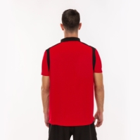 Joma Tricou Polo Champion V rosu-negru cu maneca scurta