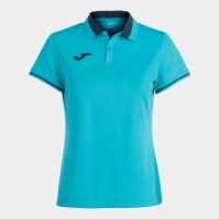 Tricouri polo Joma Championship Vi cu Maneca Scurta Fluor turcoaz-bleumarin fosforescent