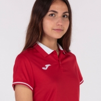 Tricouri polo Joma Championship Vi cu Maneca Scurta rosu alb