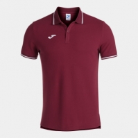 Tricouri polo Joma Confort II maneca scurta visiniu