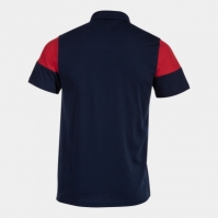 Tricouri polo Joma Crew V maneca scurta bleumarin rosu