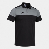 Tricouri polo Joma Crew V maneca scurta negru gri