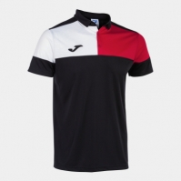 Tricouri polo Joma Crew V maneca scurta negru rosu alb