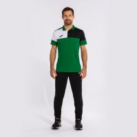 Tricouri polo Joma Crew V maneca scurta verde negru