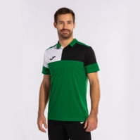 Tricouri polo Joma Crew V maneca scurta verde negru