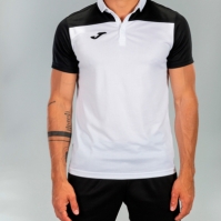 Tricouri Polo Joma Combi alb-negru cu maneca scurta