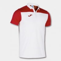 Tricouri Polo Joma Combi alb-rosu cu maneca scurta