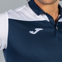 Tricouri Polo Joma Combi bleumarin-alb cu maneca scurta