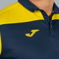 Tricouri Polo Joma Combi bleumarin-galben cu maneca scurta