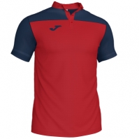 Tricouri Polo Joma Combi rosu-bleumarin cu maneca scurta