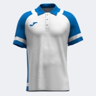 Tricouri polo Joma Lider maneca scurta alb Royal albastru roial