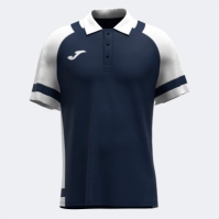 Tricouri polo Joma Lider maneca scurta bleumarin alb