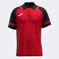 Tricouri polo Joma Lider maneca scurta rosu negru