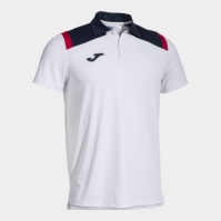 Tricouri polo Joma Toledo maneca scurta alb bleumarin