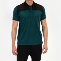 Tricouri Polo Joma Winner II bumbac verde-negru cu maneca scurta