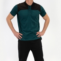 Tricouri Polo Joma Winner II bumbac verde-negru cu maneca scurta