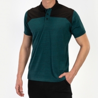 Tricouri Polo Joma Winner II bumbac verde-negru cu maneca scurta