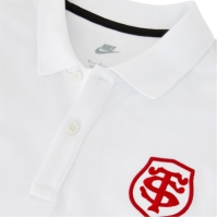 Tricouri Polo Nike Stade Toulousain 2024 2025 pentru adulti alb rosu