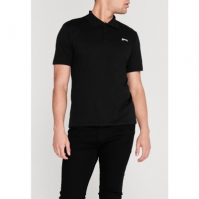 Tricouri polo pentru golf Slazenger Check pentru Barbati negru