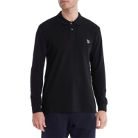 Tricouri Polo PS Paul Smith cu Maneca Lunga imprimeu zebra negru