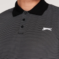 Tricouri Polo Slazenger Micro cu dungi Golf pentru Barbati negru