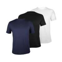 Tricouri Set de 3 Donnay pentru Barbati alb negru bleumarin