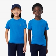 Tricouri sport Tricou cu logo Lacoste Lacoste Basic - Juniors albastru 3d3