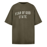 Tricouri sport Tricou decolteu rotund FEAR OF GOD ESSENTIALS Jersey - Juniors verde