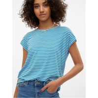 Tricou simplu maneca scurta Vero Moda VM Ava pentru femei ibiza albastru