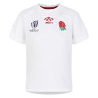 Tricou Replica Jersey Umbro Anglia Rugby RWC Acasa 2023 pentru Copii alb