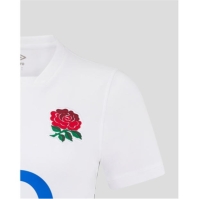 Tricou Acasa Umbro Anglia Rugby rosu Roses 2024 Juniors alb