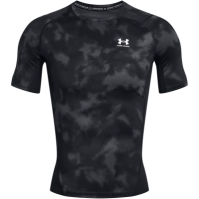 Under Armour HeatGear® Printed maneca scurta pentru Barbati negru alb