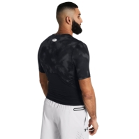 Under Armour HeatGear® Printed maneca scurta pentru Barbati negru alb