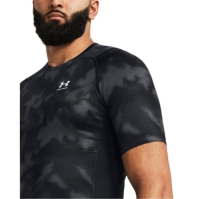 Under Armour HeatGear® Printed maneca scurta pentru Barbati negru alb