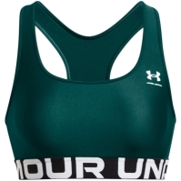 Bustiera sport Under ARMOUR HeatGear® Armour Mid Branded pentru Femei bleu