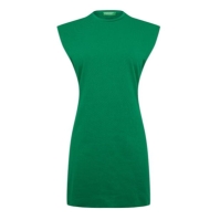 Rochie United Colors of Benetton Jersey fara maneci Mini verde