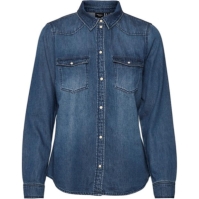 Vero Moda VM Shrt SlWov femei albastru denim