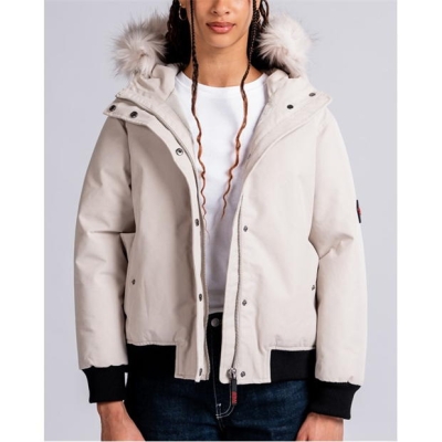 49Winters Angel Bomber pentru femei roz maro deschis