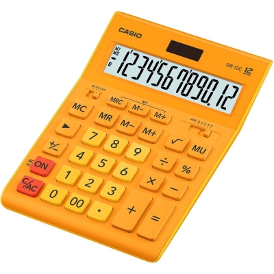 ACCESSORIES CALCULATOR UNISEX CASIO GR12CRGWEP portocaliu