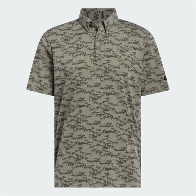 Tricou polo cu imprimeu adidas pentru barbati oliv strata