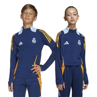 adidas Real antrenament Drill Top 2024 2025 Juniors bleumarin portocaliu