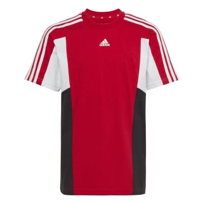 Tricou adidas Colourblock 3-Stripes Juniors b scrlt negru alb