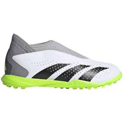 Adidasi fotbal Adidas Predator Accuracy.3 Laceless TF alb-gri IE9436 pentru Copii