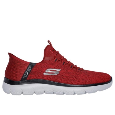 Adidasi SKECHERS SLIP-INS : Summits - Key Pace rosu ms negru tr