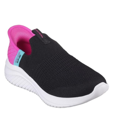 Adidasi SKECHERS SLIP-INS : Ultra Flex 3.0 - Fresh Times negru roz